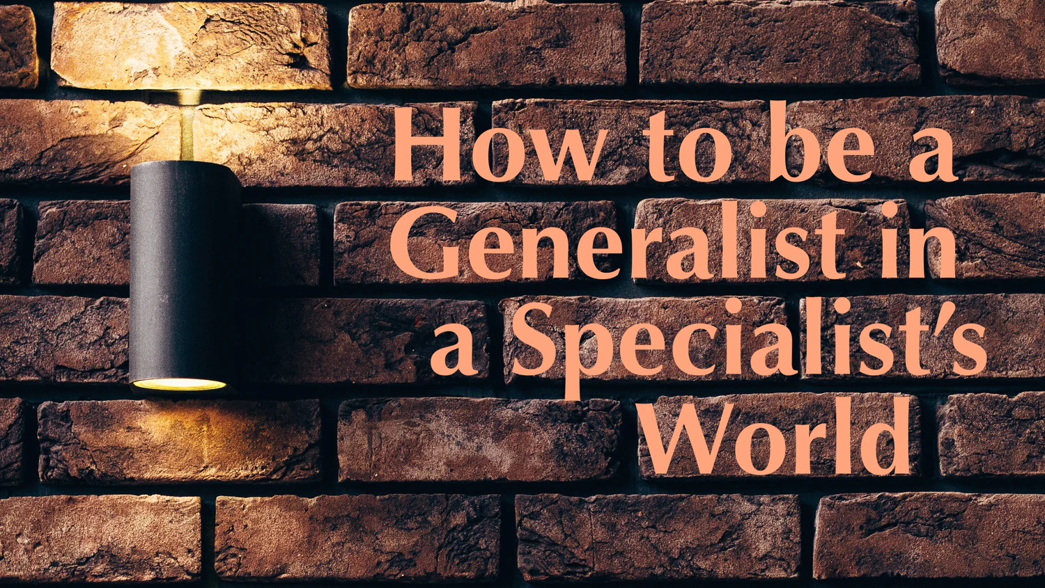 The Multi-Hyphenate Curse: Being a Generalist in a Specialist's World